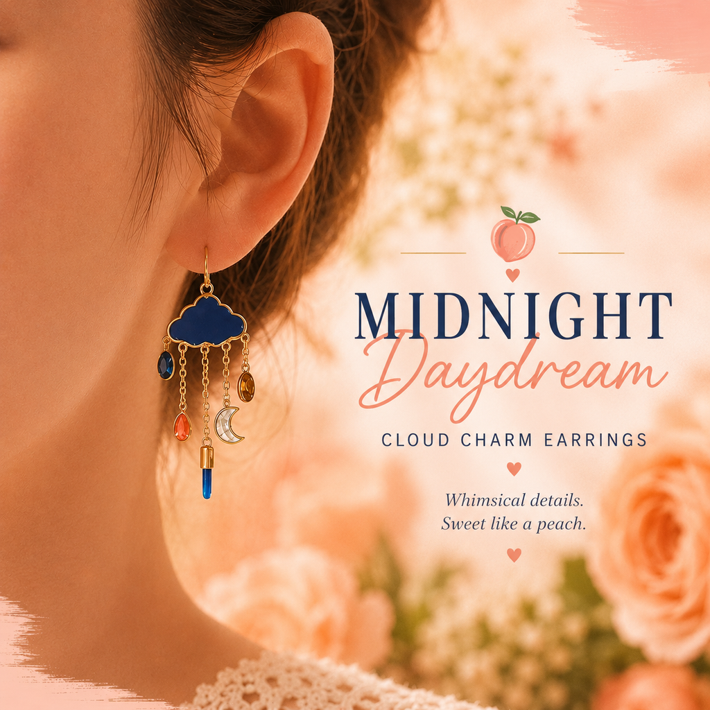 Midnight Daydream Cloud Charm Earrings