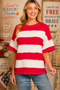 🍑 Sweet Summer Red Stripe Top by Zenana
