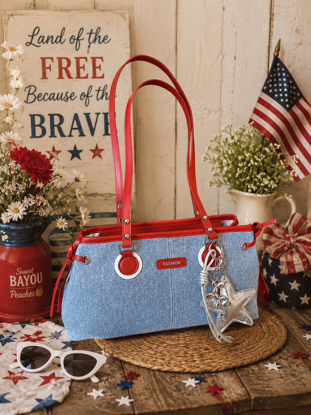 ⭐ Americana Charm Tote Bag