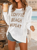 Coffee, Beach & Repeat Knit Top