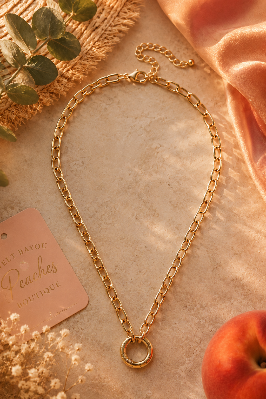 Golden Glow Charm Base Necklace