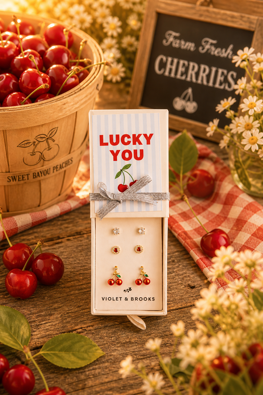 Sweet Bayou Fruit Charm Earring Trio – 3 Pair Gift Set
