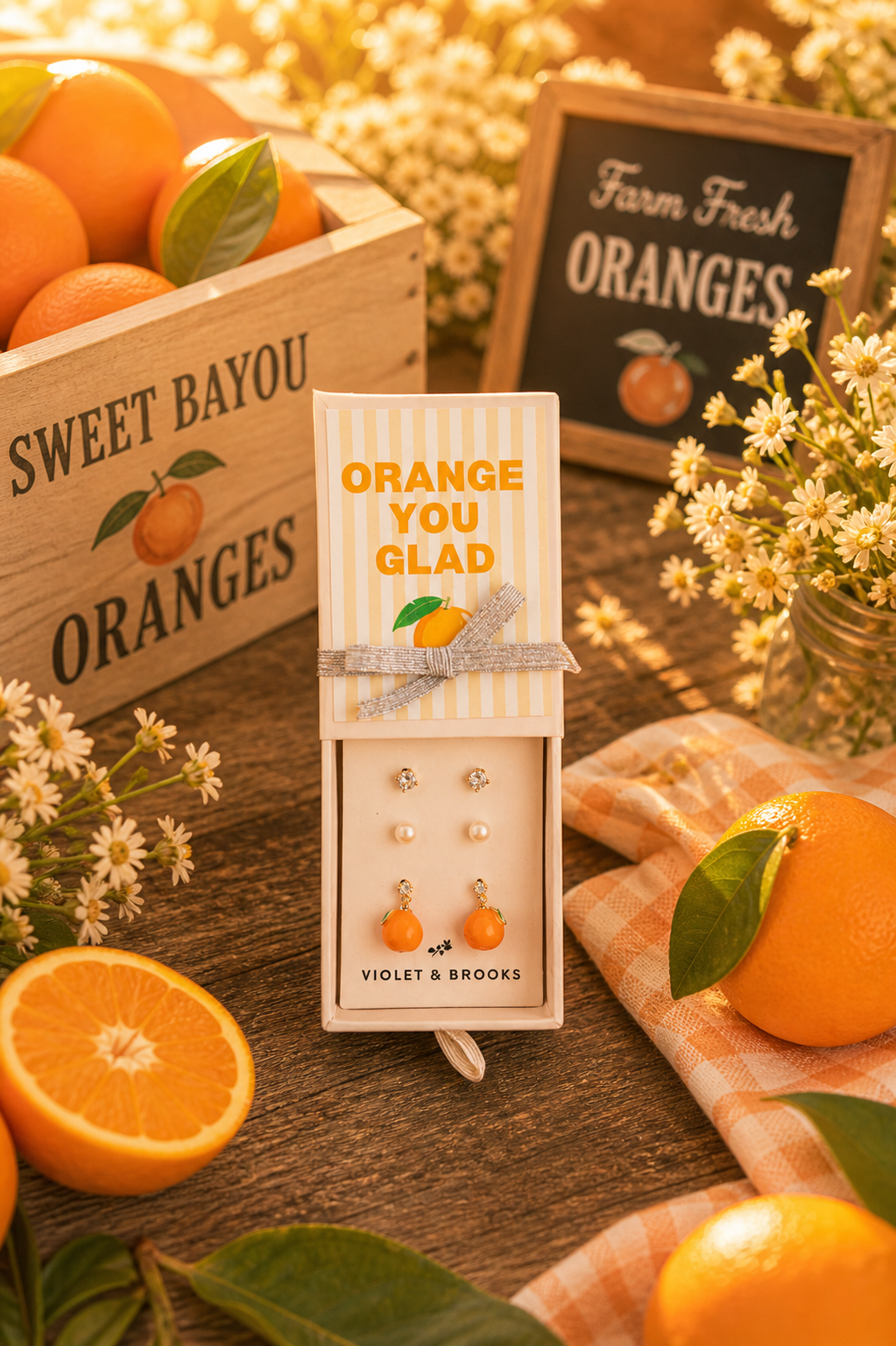 Sweet Bayou Fruit Charm Earring Trio – 3 Pair Gift Set