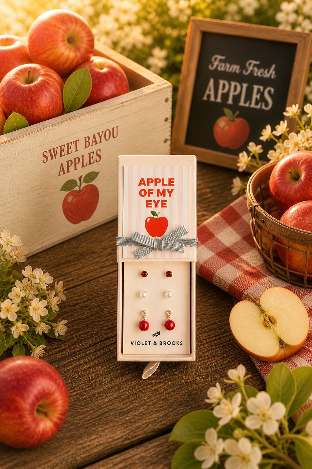 Sweet Bayou Fruit Charm Earring Trio – 3 Pair Gift Set