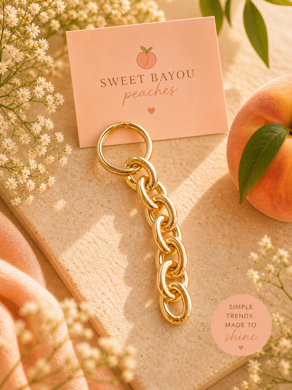 Golden Bayou Bag Charm Chain