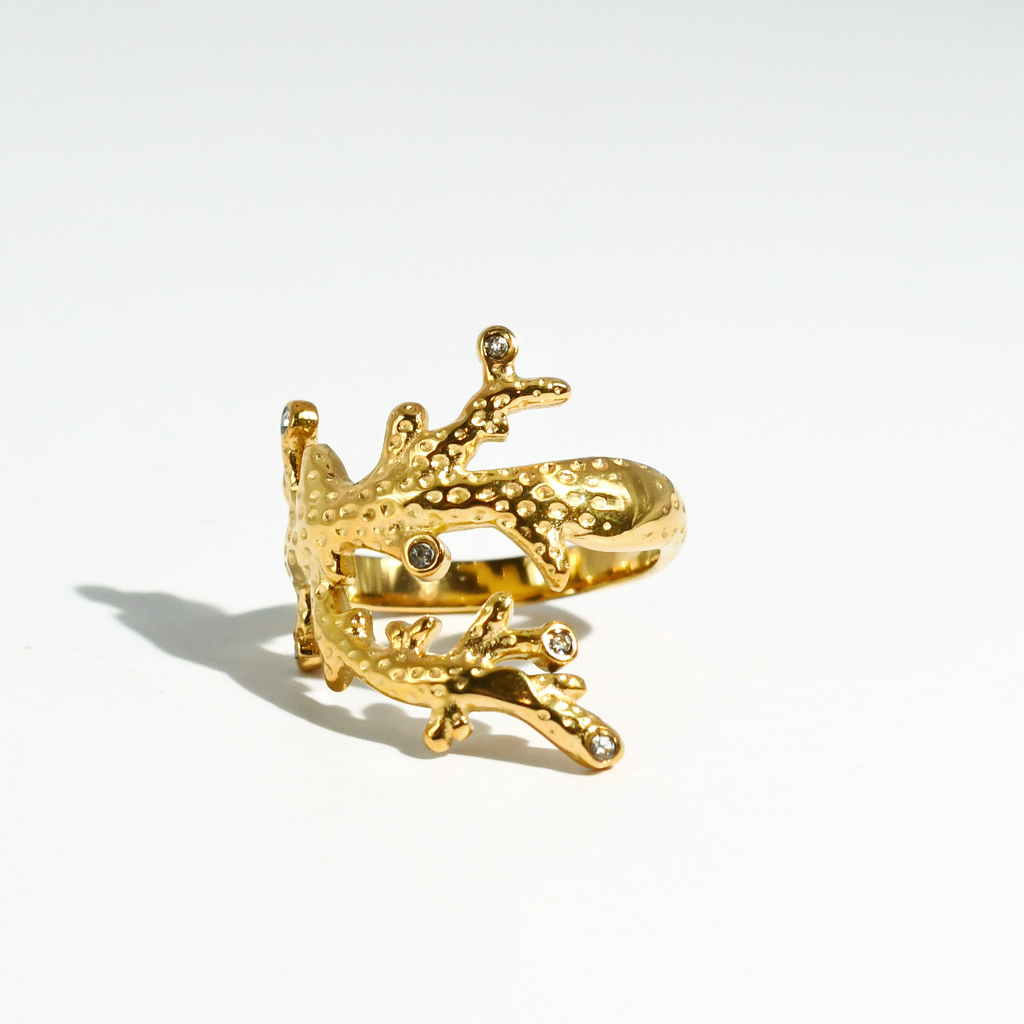 Coral Crown Ring