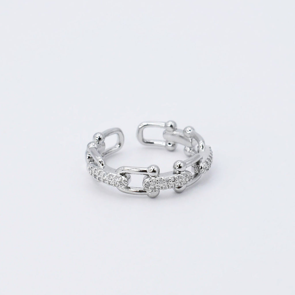 Crystal Fancy Link Silver