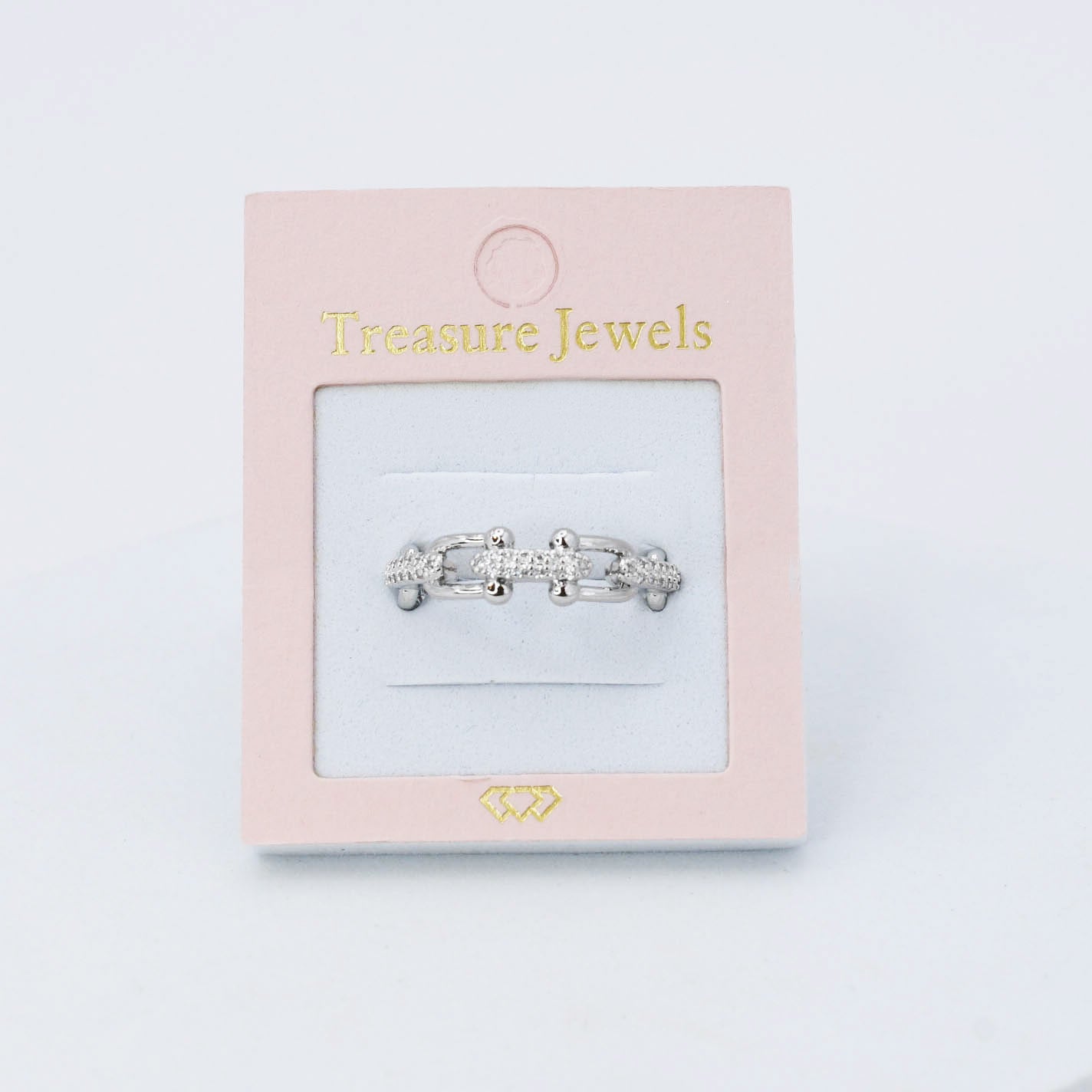 Crystal Fancy Link Silver