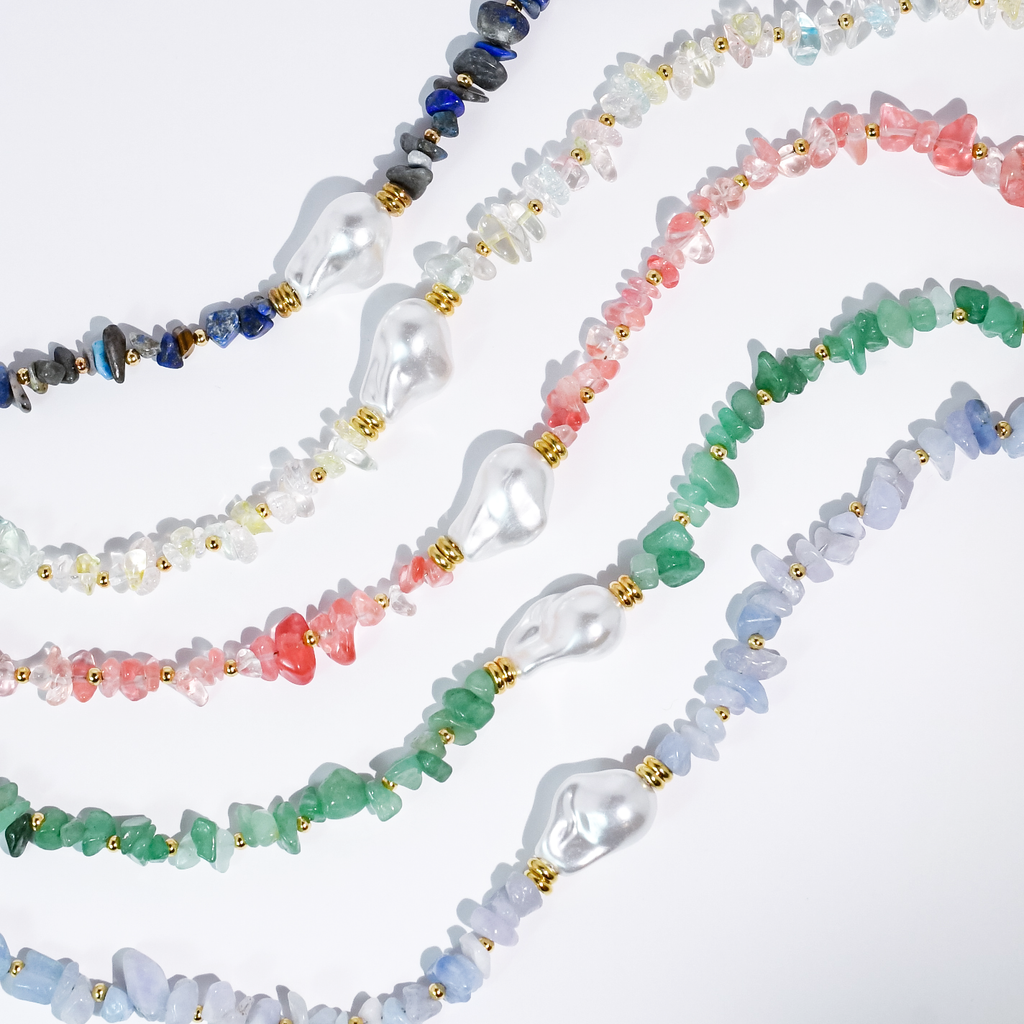 Enchanted Pearl Gemstone Necklace