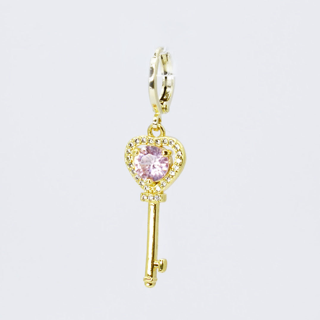 Heart Key Charm