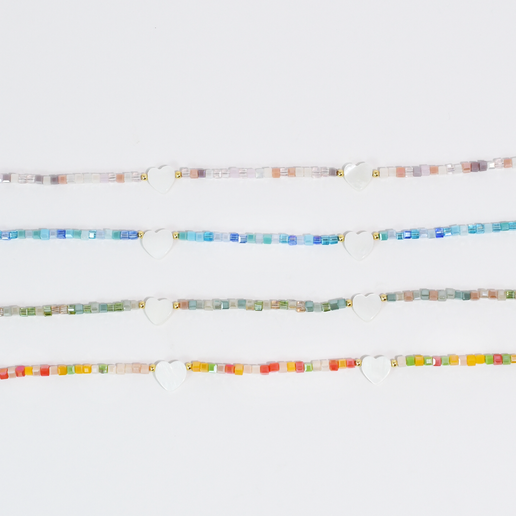 Heart Parade Beaded Necklace