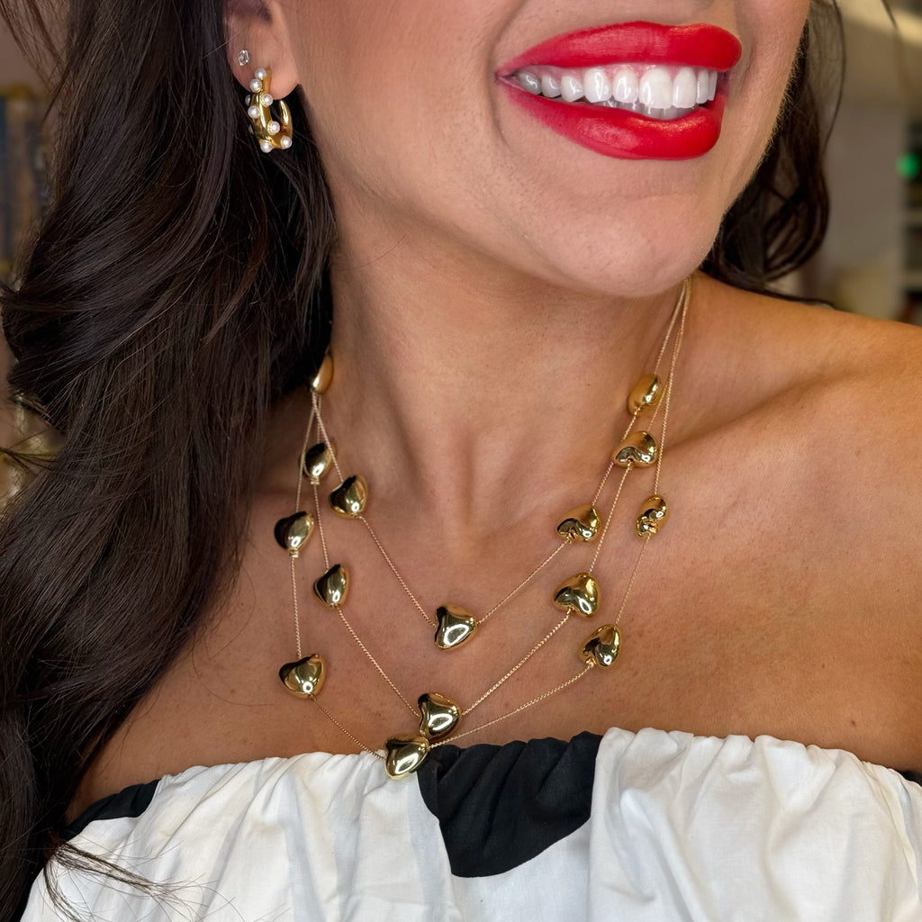 Hearts Ballon Layer Necklace