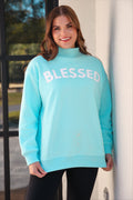Blessed Mock Neck Pullover