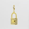 Lock Crystal Heart Charm CH-72