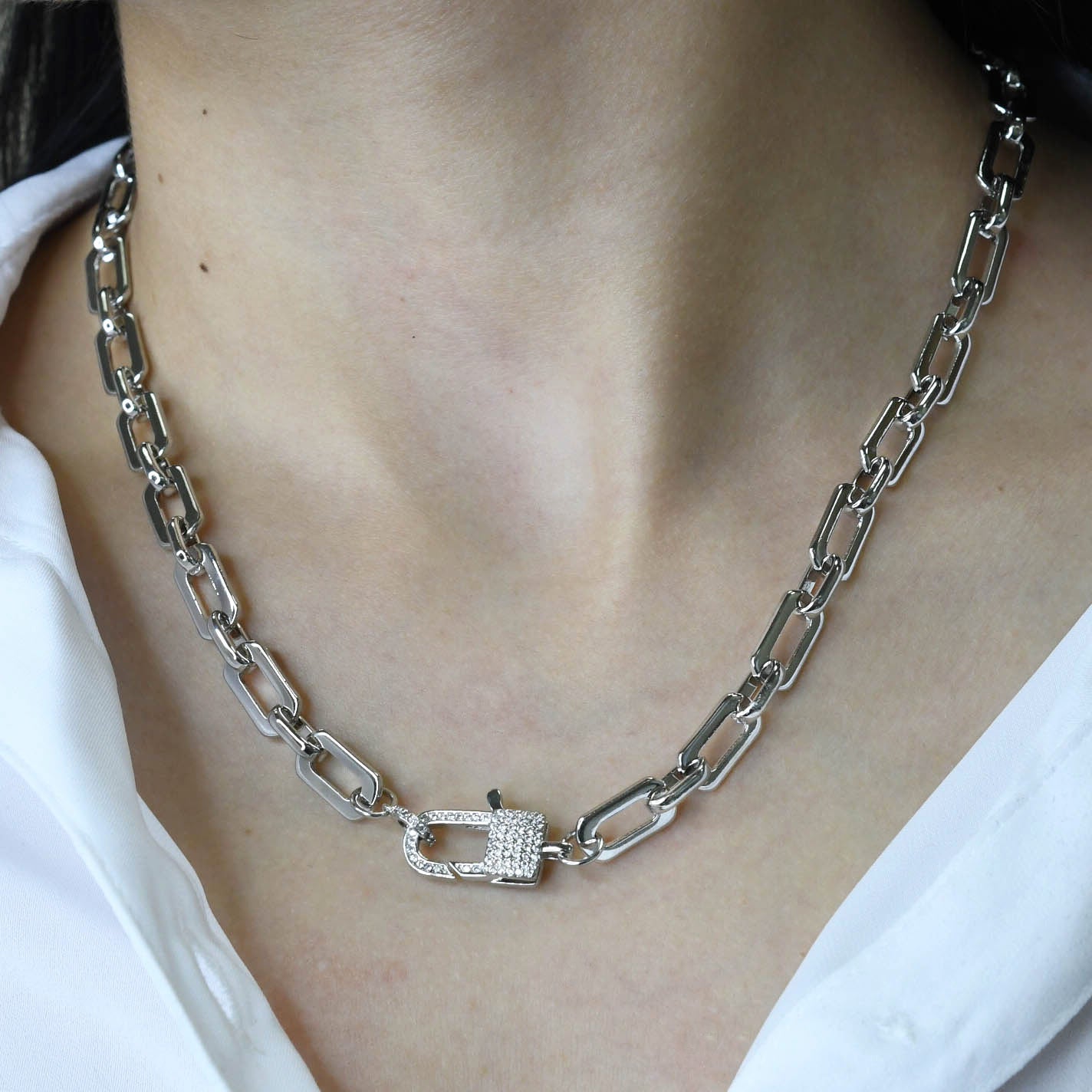 Lock Crystal Silver