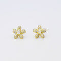 Pave Flower Stud