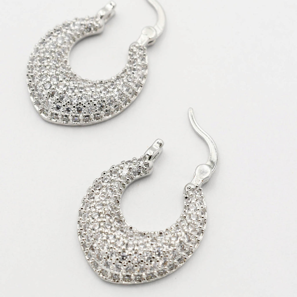 Pave Silver Loop