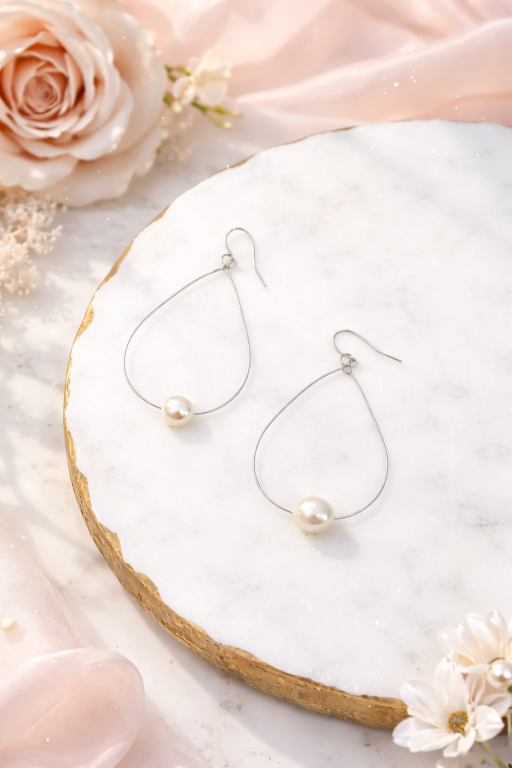 Bayou Drop Pearl Earrings