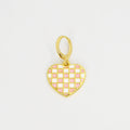 Pink Checkered Heart CH-176