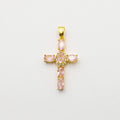 Pink Stone Cross Charm CH-170