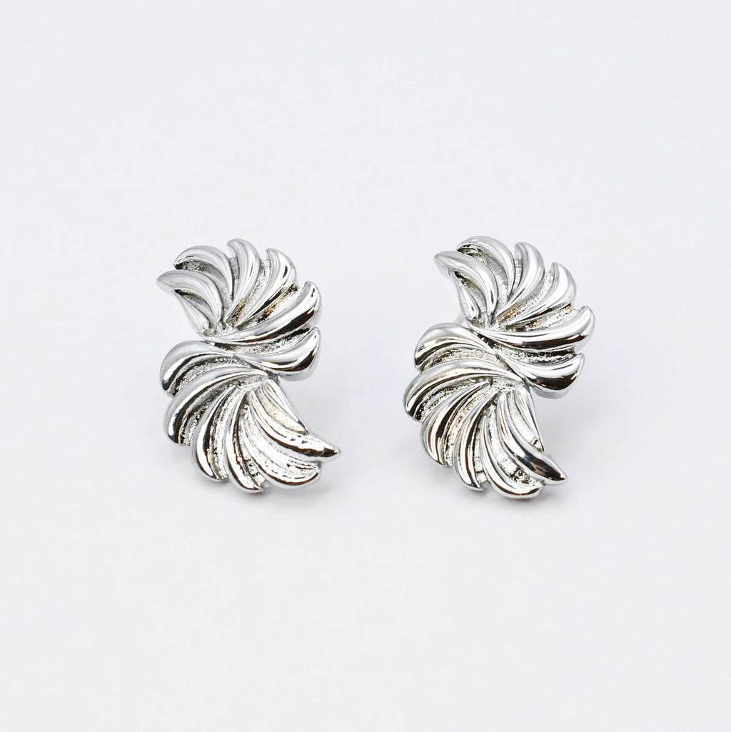 Pinwheel Silver Earring