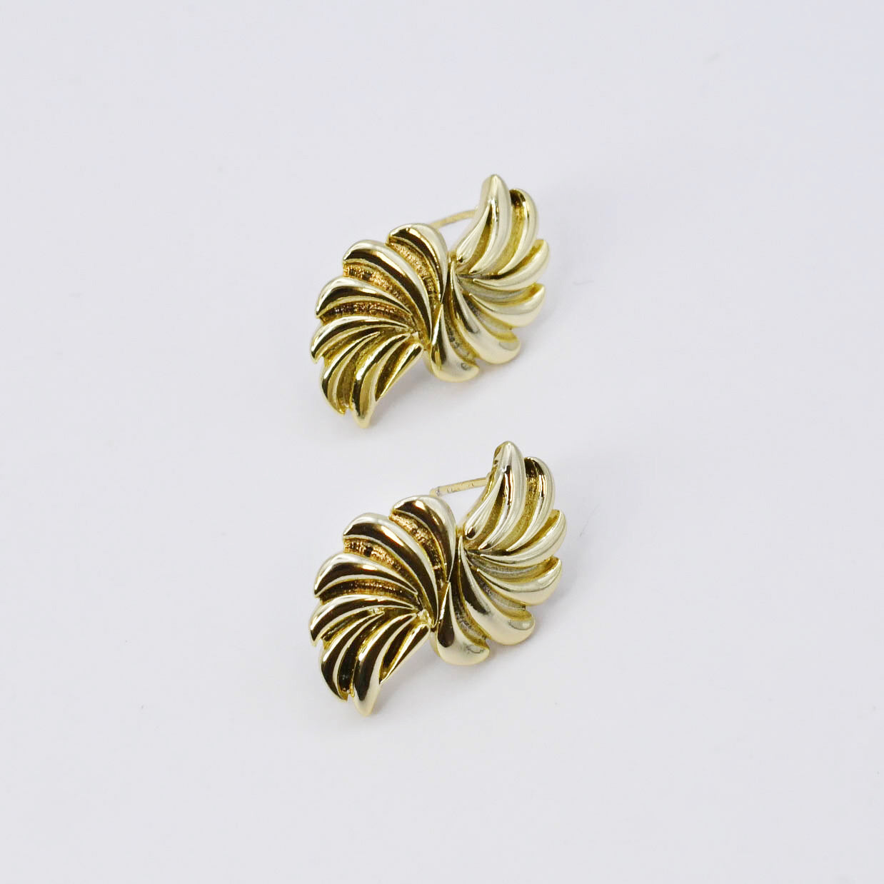 Pinwheel Gold Earring