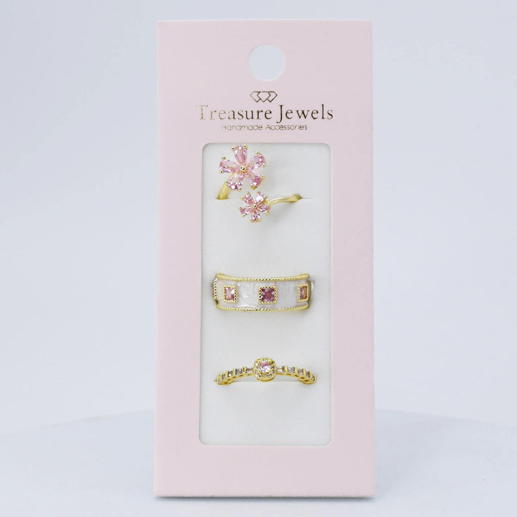 Pretty In Pink Ring Set
