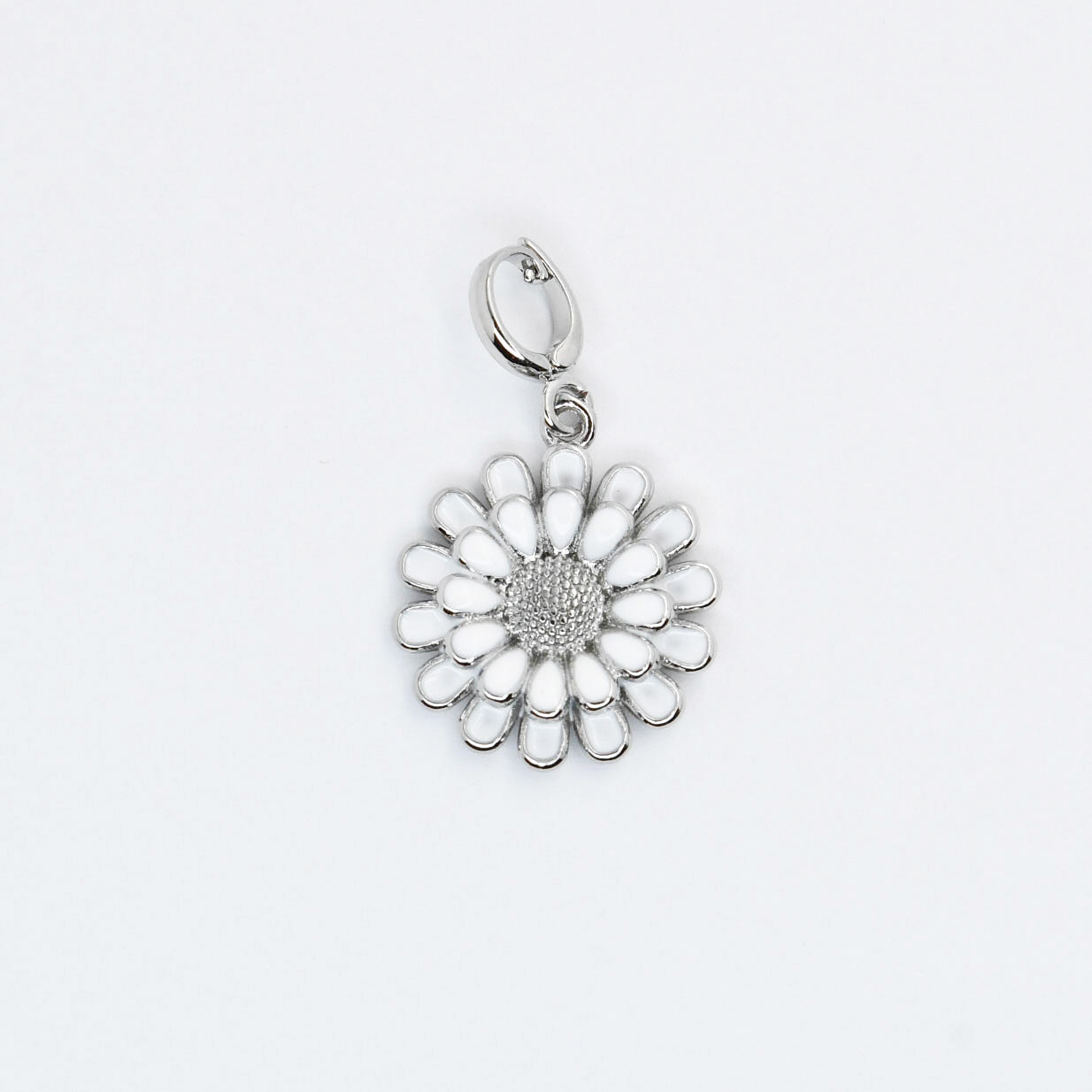 Silver Daisy Flower Charm