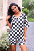 All Day Biker Set- Checkerboard Checkered