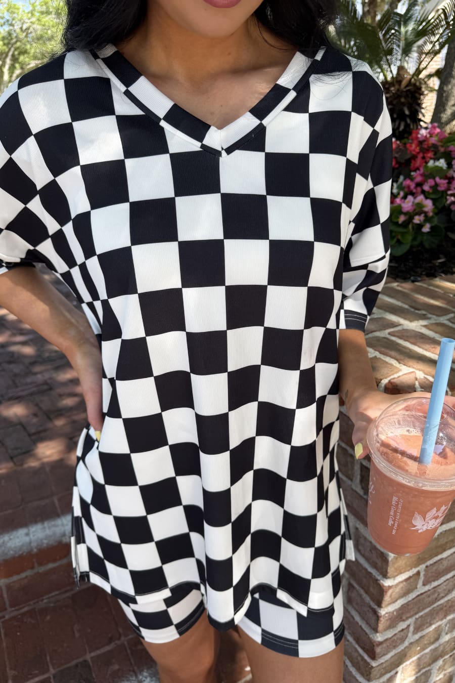 All Day Biker Set- Checkerboard Checkered