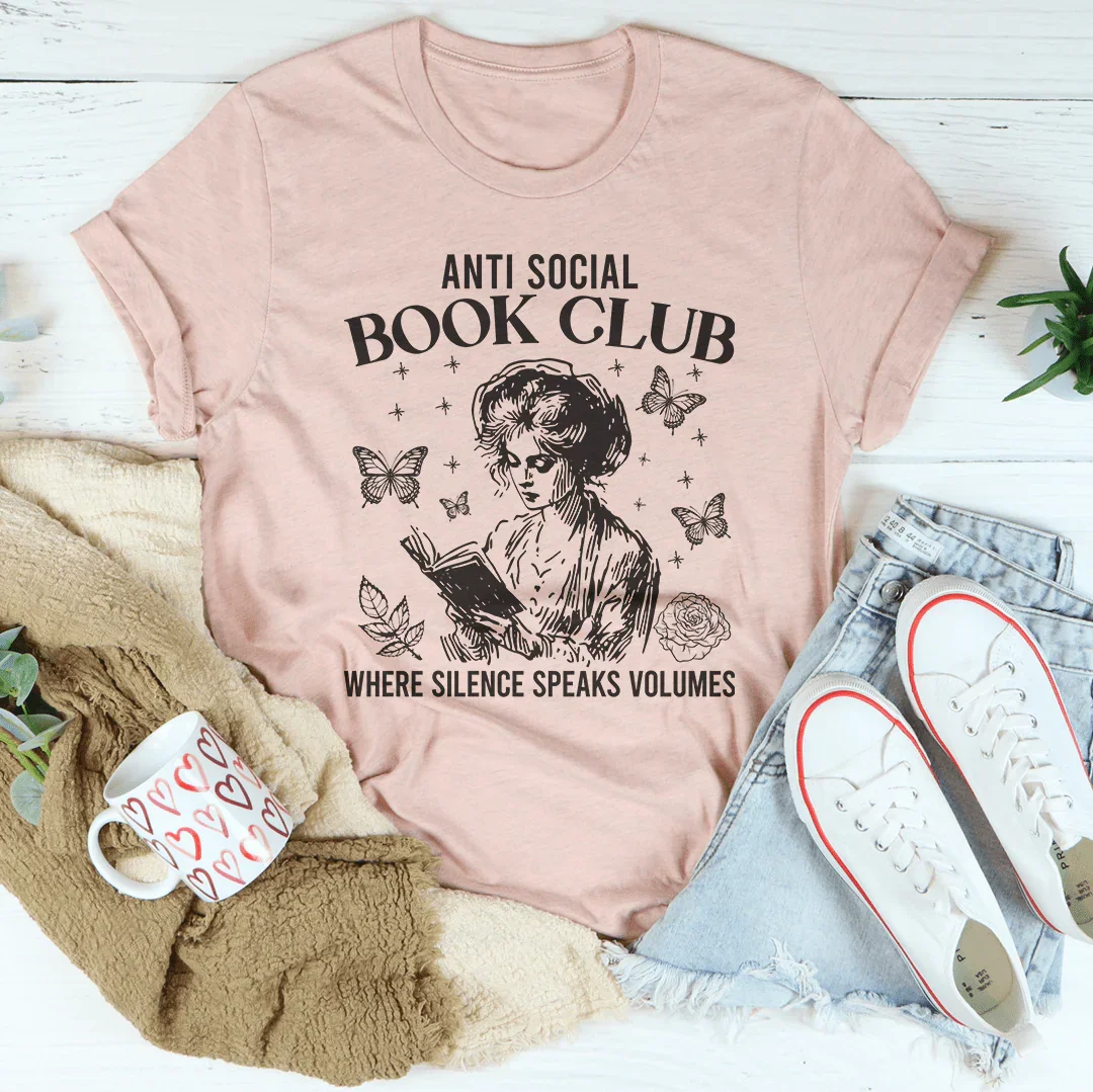 Anti Social Book Club Where Silence Speaks Volumes Tee