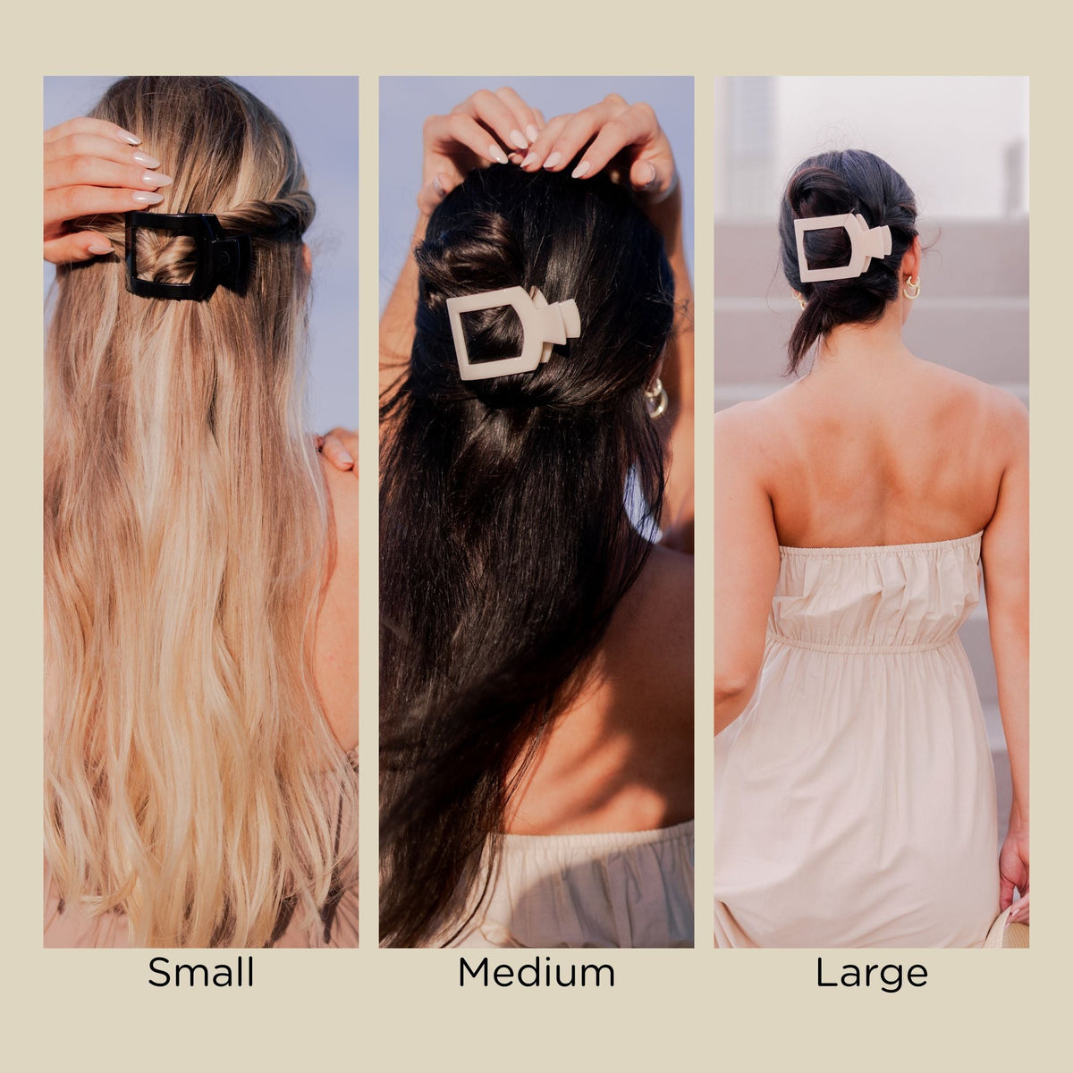 Tortoise Small Flat Square Hair Clip