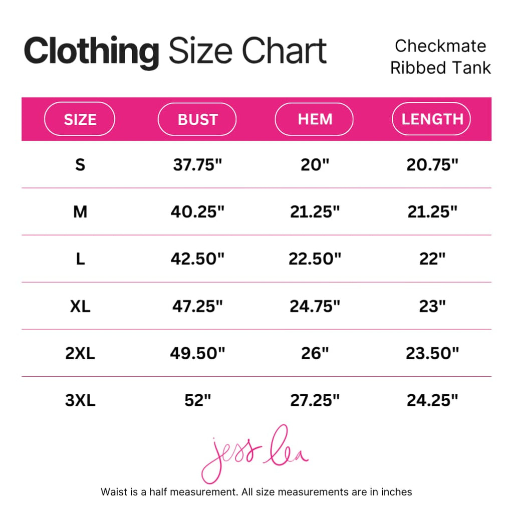 Checkmate Ribbed Tank- Red