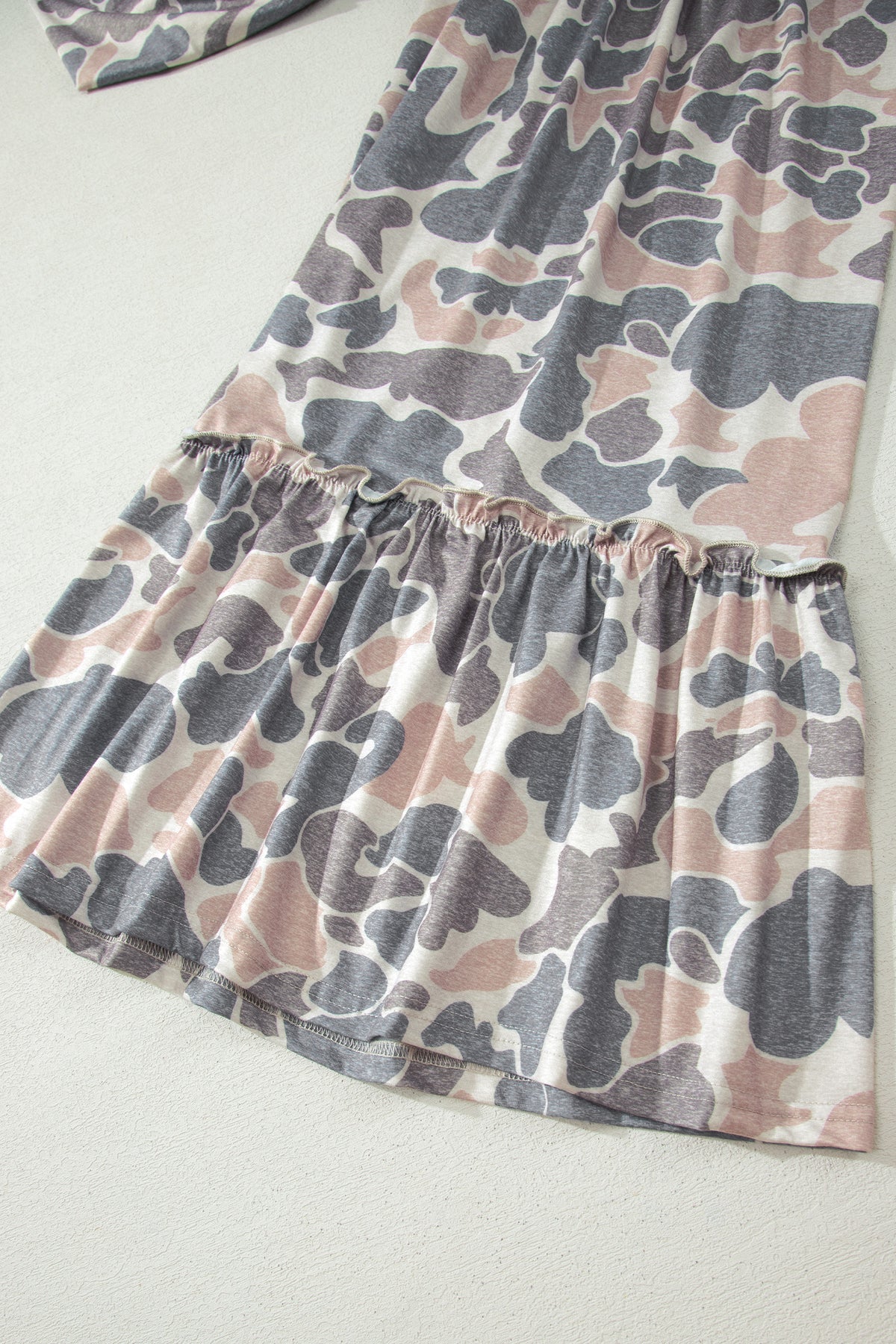 Multicolour Camo Print Wide Leg Casual Pants