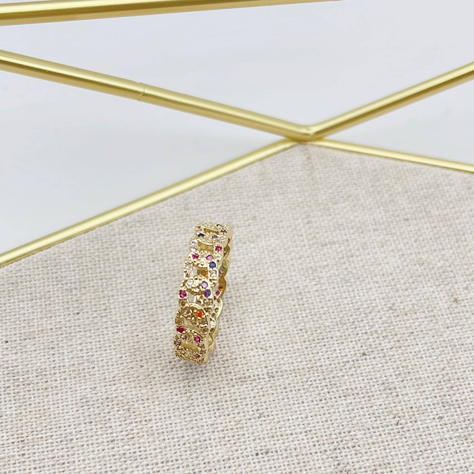 Rainbow crystal band