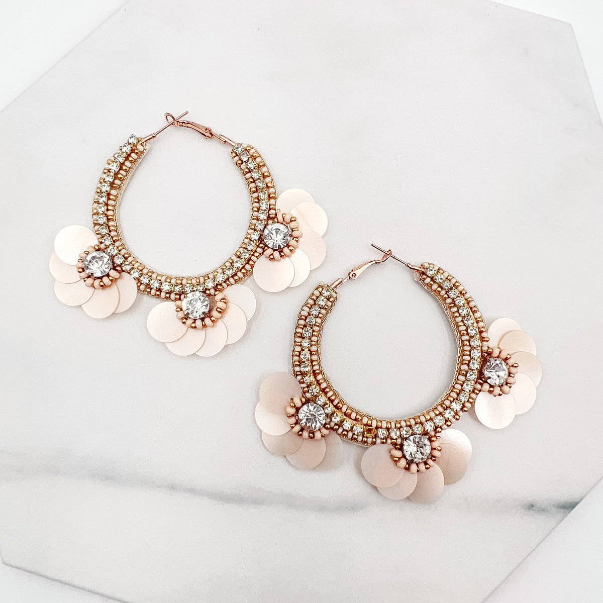 Vivian Beaded Hoop Earring D34