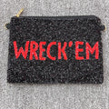 Red/Black Wreck Em Beaded Pouch