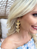 Triple foil earring