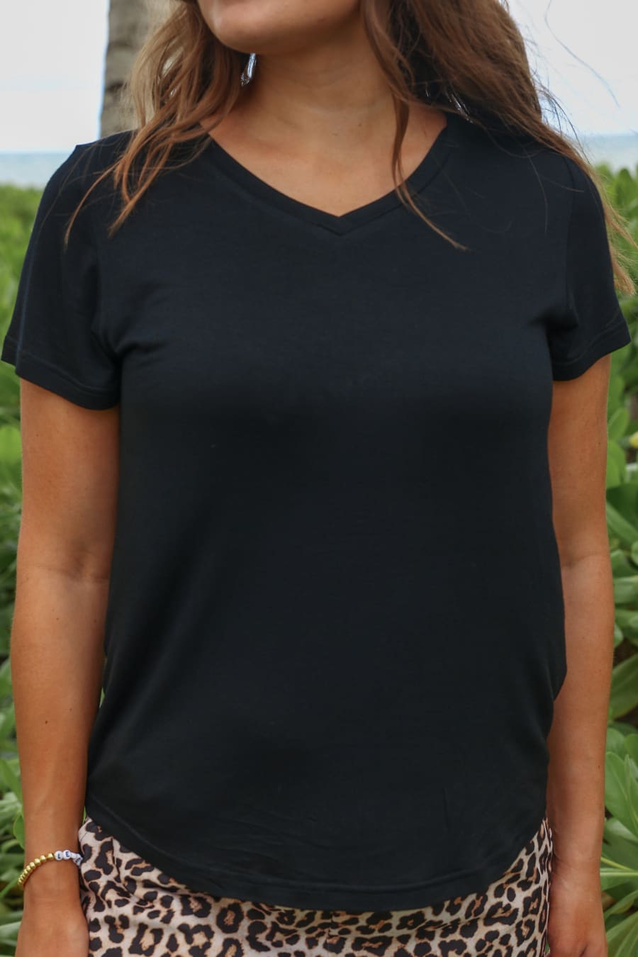 Jess Lea Basic Tee- Black