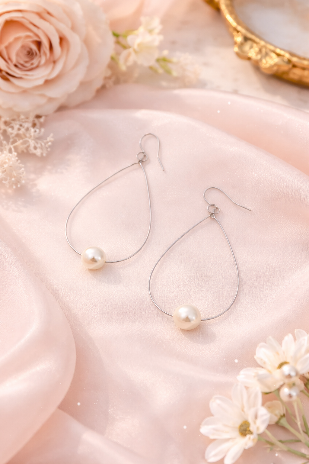 Bayou Drop Pearl Earrings