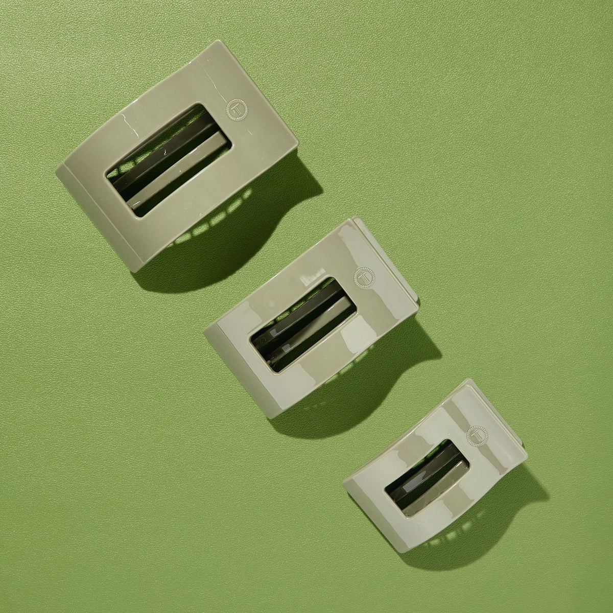 Sage it ain't so Large Flat Rectangle Hair Clip