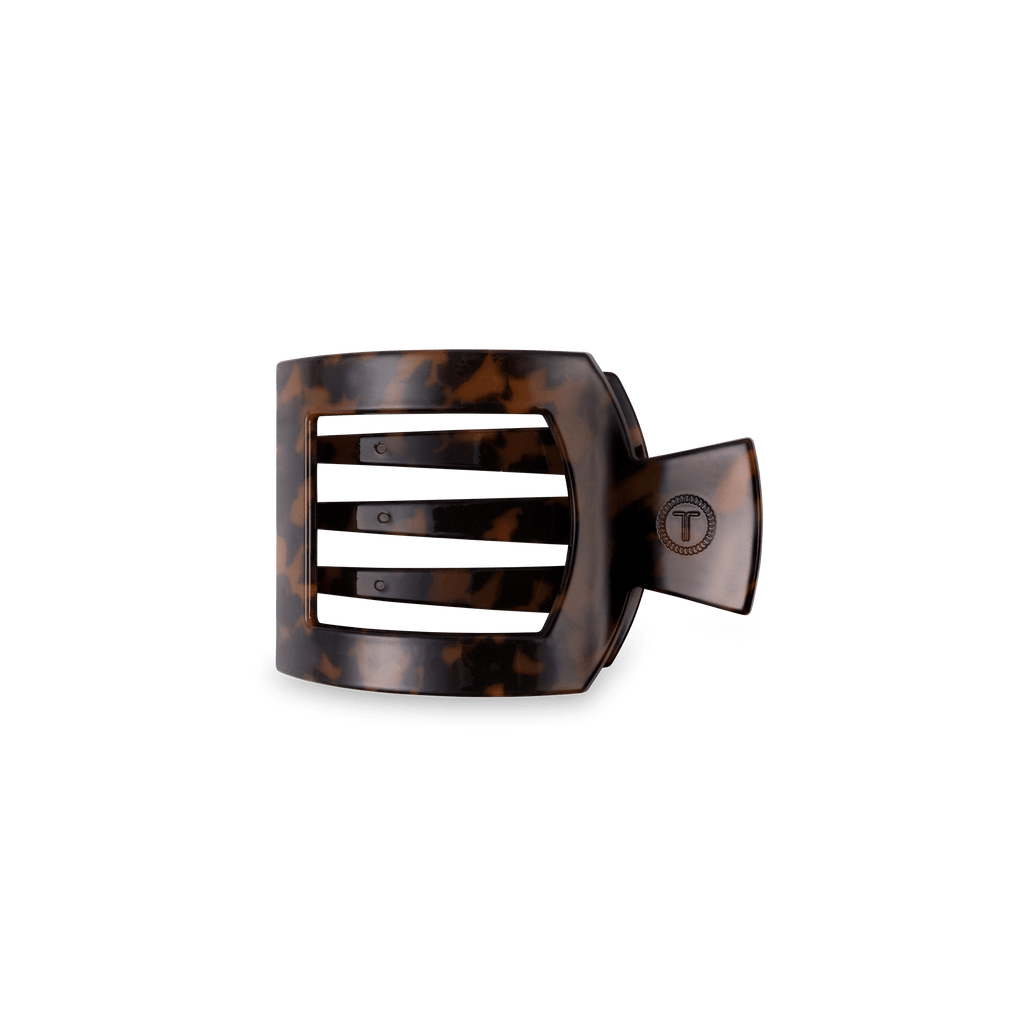 Tortoise Small Flat Square Hair Clip